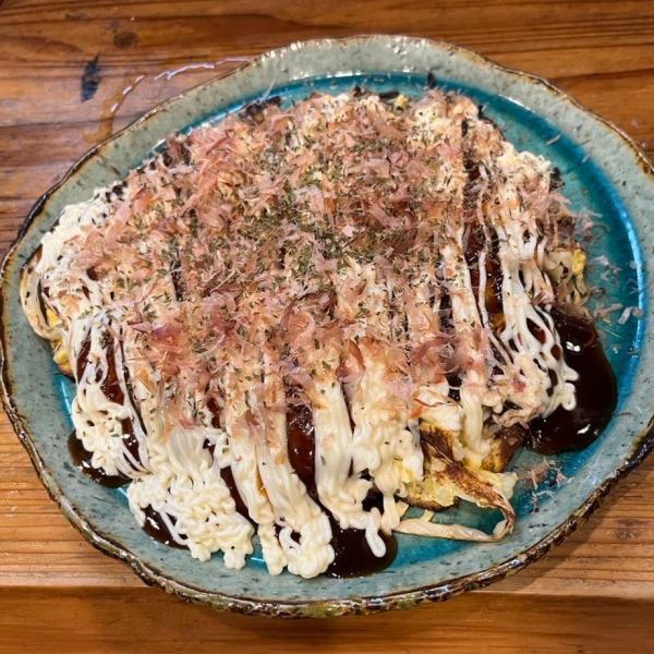 Cabbage piccata okonomiyaki style