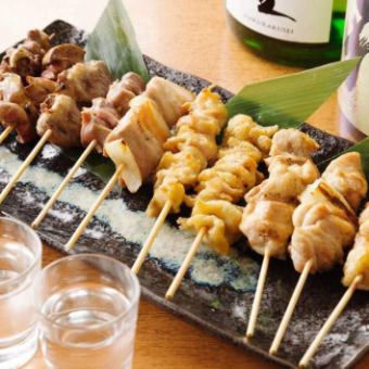 [7 dishes with 120 minutes all-you-can-drink] Including sashimi, yakitori, popular menu items, and even desserts!