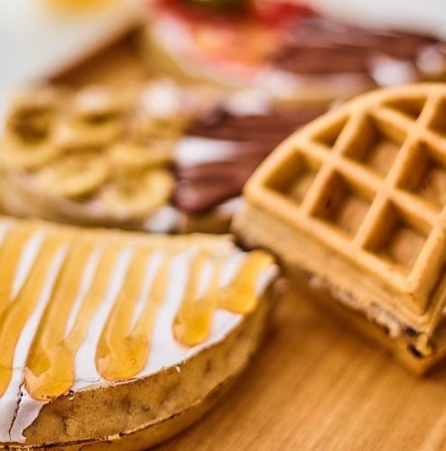 【種類も充実♪】10種類以上あるワッフルが魅力