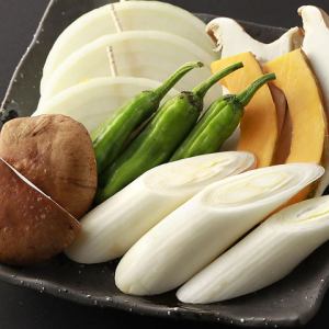 Grilled vegetables: green onions