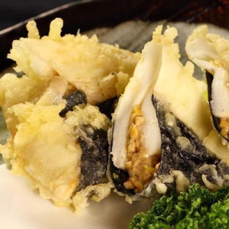 Hanpen natto tempura