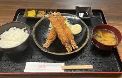 Large fried shrimp set meal