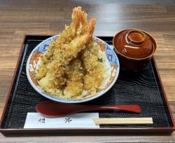 Large shrimp tempura bowl