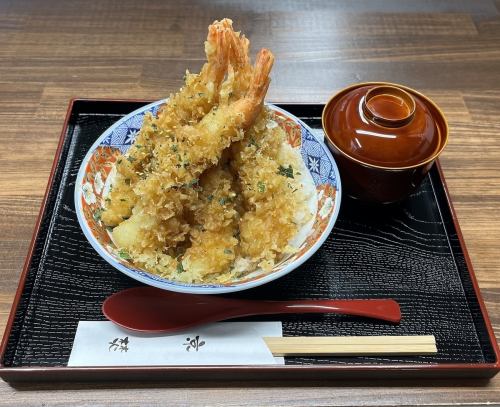 Large shrimp tempura bowl