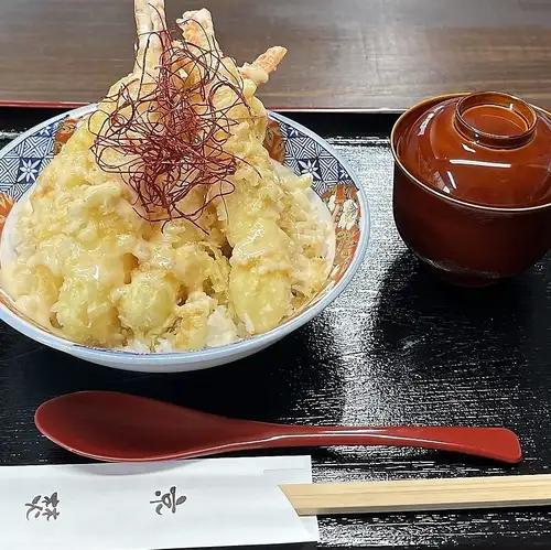 Large shrimp tempura bowl