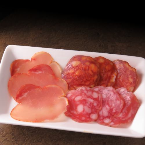 サラミ生ハムセット（3種盛）