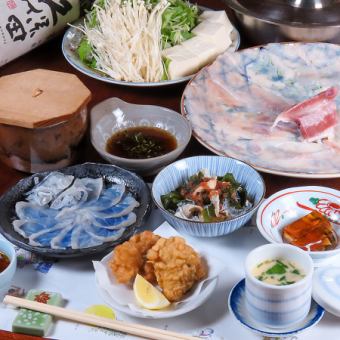 【海のとらふぐ・梅コース(とらふぐしゃぶしゃぶ・ふぐ刺し)】お料理のみ5400円(税込)