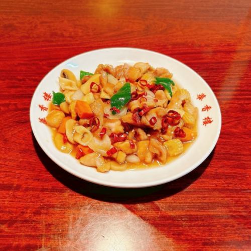 若どり肉のピリ辛炒め