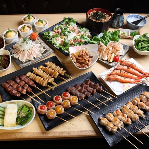 【焼き鳥の名店が手掛ける】とりっぱコース全12品、90分飲み放題付き4500円！焼鳥を堪能できる名物コース♪