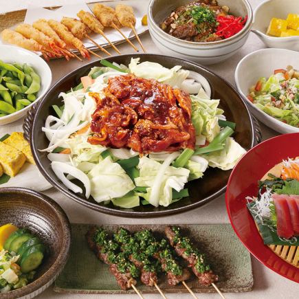 飲み放題付★全10品【華コース】5500円★選べる陶板焼き♪