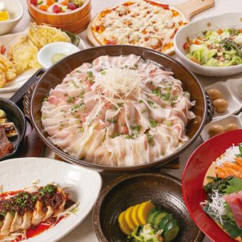 飲み放題付★全11品【雅コース】6000円★選べるお鍋♪