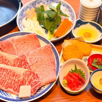 すき焼 『舞』コース《ディナー専用》＝名物コロッケにお造りまで堪能できるフルコース