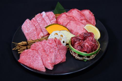Premium platter (Japanese black beef top loin/Japanese black beef special ribs/top tongue salt/top skirt steak)