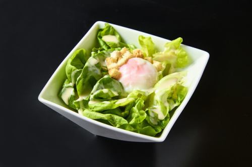 Warm ball Caesar salad