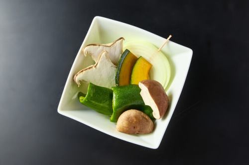 Assorted seasonal grilled vegetables