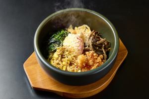 Stone-grilled hot egg bibimbap