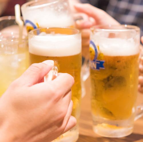 让我们用生啤酒干杯吧♪我们使用朝日超级干啤酒★