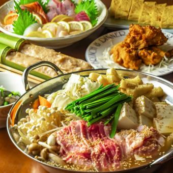 [3 hours all-you-can-drink] Choose from beef offal hotpot or local chicken chanko hotpot + 3 kinds of fresh fish delivered directly "Winter course" 7 dishes total 5500 yen ⇒ 4500 yen