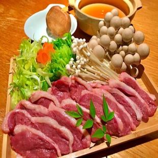 鴨しゃぶ+野菜セット2人前