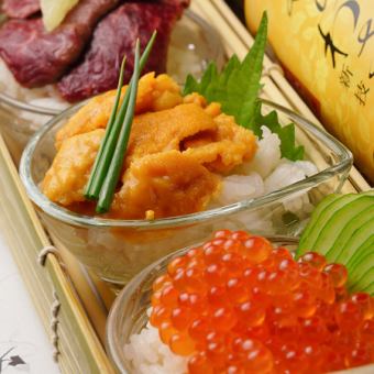[Private room guaranteed] Seasonal sashimi, secret yakitori, and a luxurious three-colored small bowl of rice to finish... 2 hours all-you-can-drink included [Hama Food Enjoyment Course] 4,000 yen