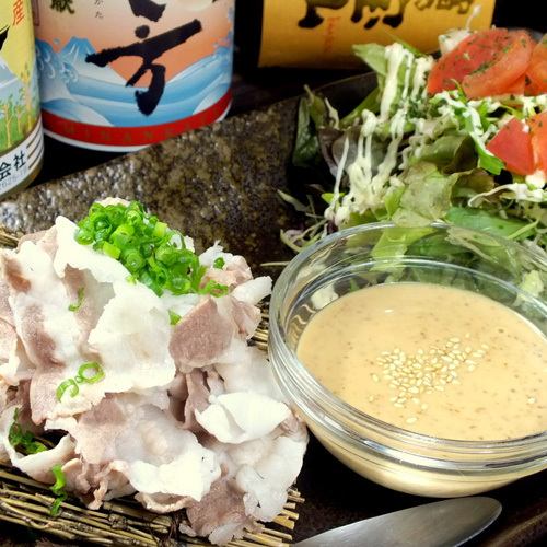 Black pork cold shabu salad