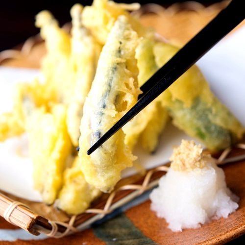 Kibinago tempura