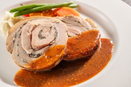 【12月限定おすすめ料理】ハーブ入り豚肉のロースト マスタードソース