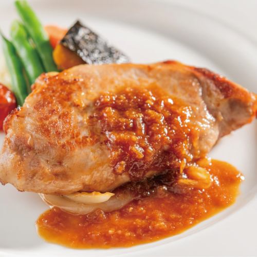 ポークステーキ ジンジャーソース