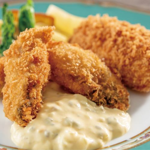 広島県産牡蠣フライとカニクリームコロッケ