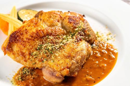 チキンステーキ　ディアブロ風