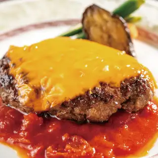 【ライス付き】イタリアンチーズハンバーグ　完熟トマトソース