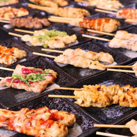 All-you-can-eat and drink including 25 types of yakitori, Korean fair menu, and chamisul★Unlimited Sunday to Thursday/3 hours before Friday, Saturday, and holidays
