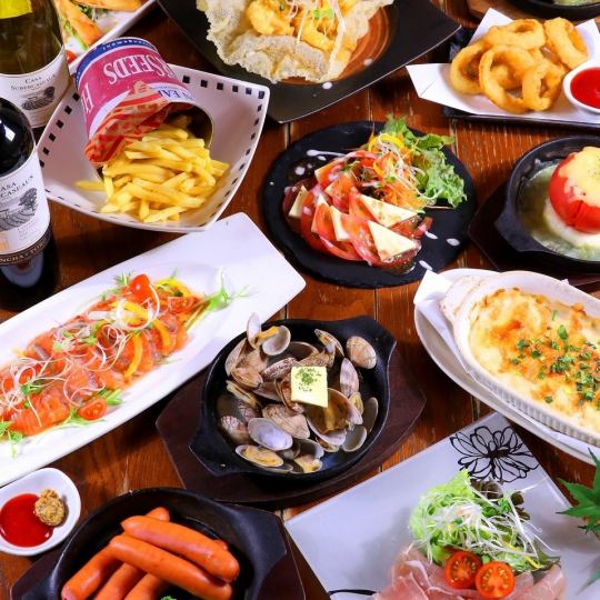 起司料理、鐵板燒等Fusazu人氣菜單200種無限暢飲★週日至週四無限暢飲