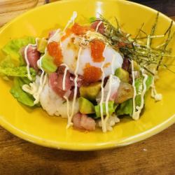 Seafood rice bowl