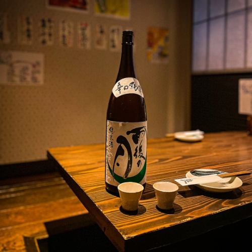 日本酒、烧酒等请与海鲜料理一起享用日本酒。