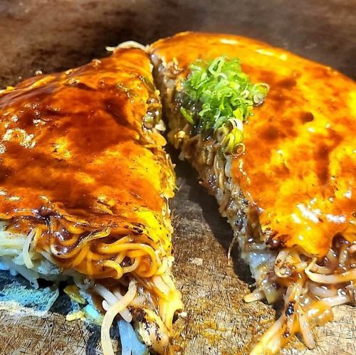 [No. 6] Hiroshima-style okonomiyaki and meat ball soba