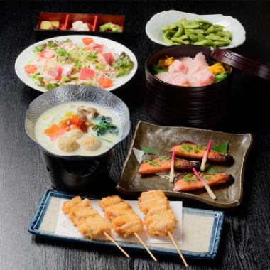 宴会同窓会【飲放付】4,800円まぐろと鍋のお値打ちコース