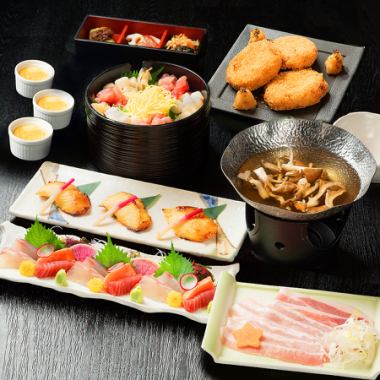 【宴会同窓会】まぐろと旬菜のコース9品5500円⇒5000円(税込)【飲み放題付】10名様迄個別提供