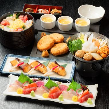 [Banquet/Year-End Party] Tuna and seasonal vegetable course, 9 dishes, 5,500 yen ⇒ 5,000 yen (tax included) [All-you-can-drink included] Individually served for up to 10 people