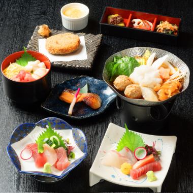 [Banquet/Year-end Party] Tuna and seasonal vegetables + 3 kinds of tuna tasting course 6,600 yen ⇒ 6,000 yen (all-you-can-drink included, tax included) Individually served for up to 20 people