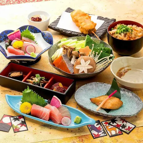 名古屋駅近くで新鮮な魚介類を堪能。【90分飲放題付】6,500円まぐろと旬菜+まぐろ食べ比べコース