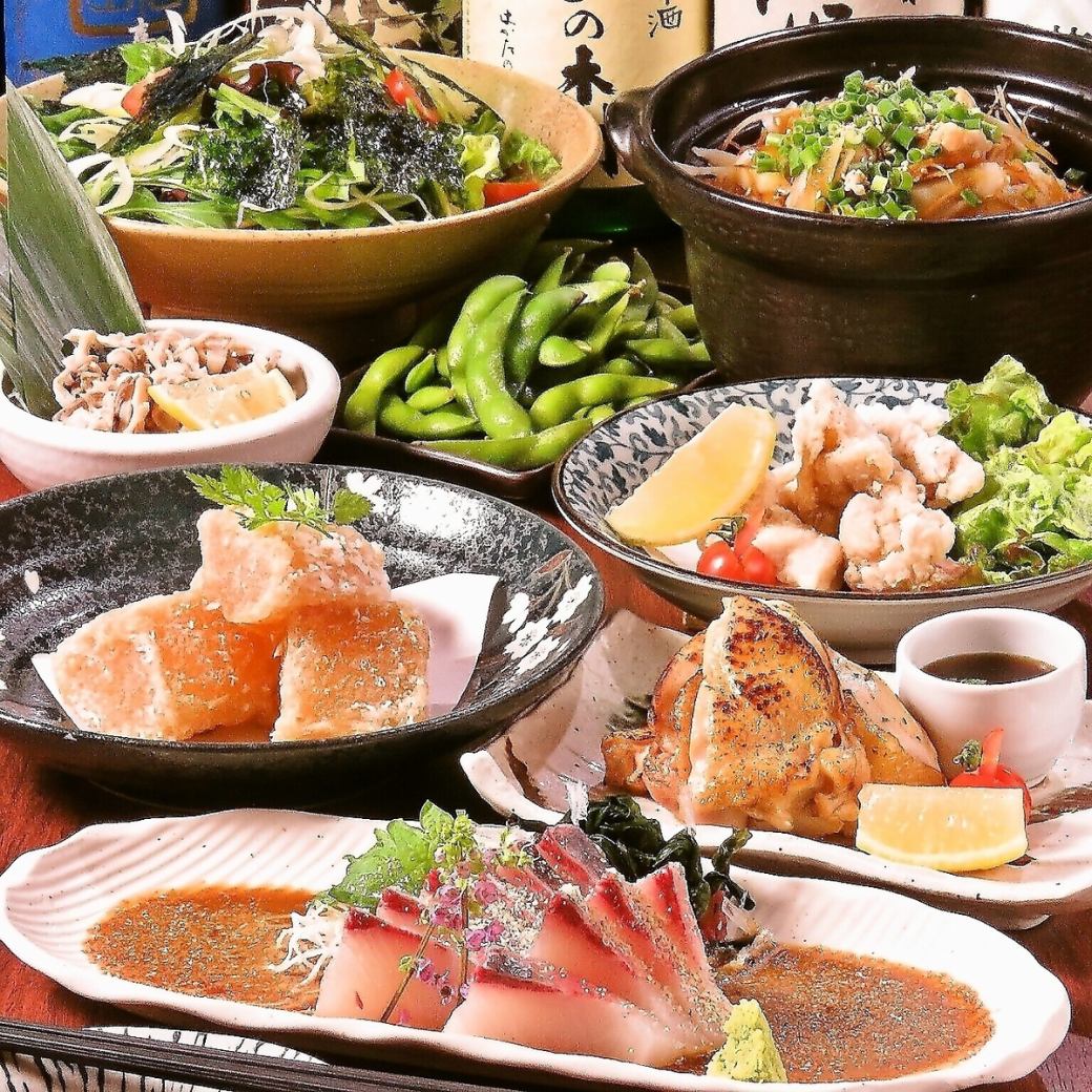 An all-you-can-drink course from 3,500 yen where you can enjoy Kyushu cuisine such as motsunabe and chicken nanban