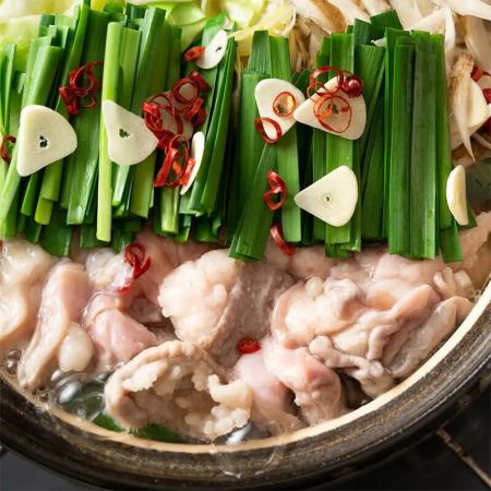 6月1日～<<2.5H飲放>>【のぼせもん選べる鍋コース】博多もつ鍋やごま鯖とお刺身盛合せなど9品