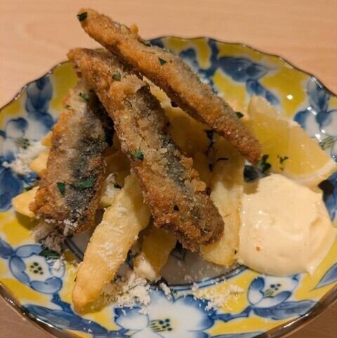 イワシのフィッシュ&チップス