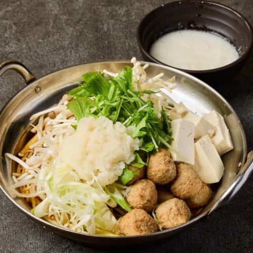 とろろとおろしのみぞれ鍋