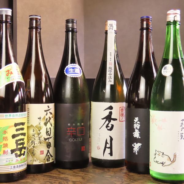 石川県の地酒と全国各地の日本酒、焼酎あり！