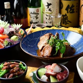 【飲み放題120分付】刺身4種、料理長の一品料理など 6,000円コース