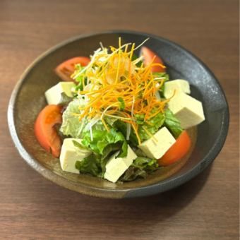 豊田市 小原 柴田商店の豆腐サラダ