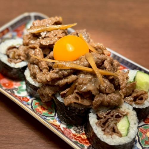 Japanese Black Wagyu Beef Simmered in Soy Sauce, Wrapped in Egg Yolk