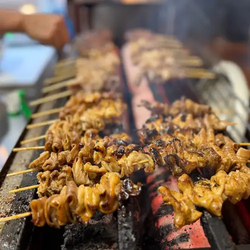 Made with fresh, domestically sourced pork, our yakiton skewers are carefully grilled slowly using far-infrared heat and served with our secret sauce!